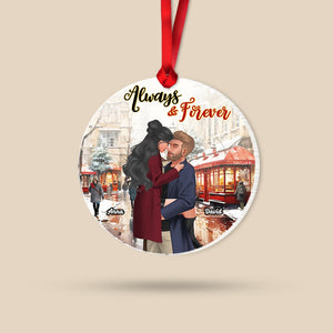 Always & Forever-Personalized Acrylic Ornament- Gift For Him/ Gift For Her- Christmas Gift- Couple Ornament - Ornament - GoDuckee