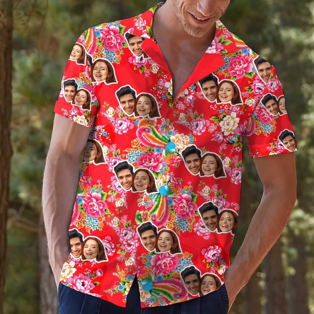 Personalized Gifts For Couple Hawaiian Shirt Couple Picture - Hawaiian Shirts - GoDuckee