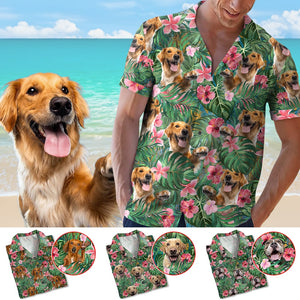 Custom Pet Face Personalized Hawaiian Shirt Gift For Dog Lover - Hawaiian Shirts - GoDuckee