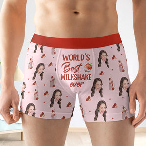 Personalized Gifts For Him Men Boxer Briefs World's Best Milkshake Ever - Boxer Briefs - GoDuckee