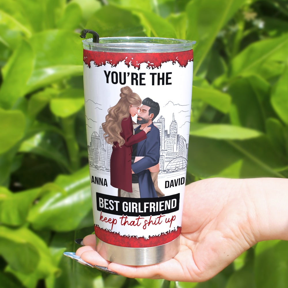 Personalized Gifts For Couple Tumbler You're The Best Girlfriend - Tumbler Cup - GoDuckee