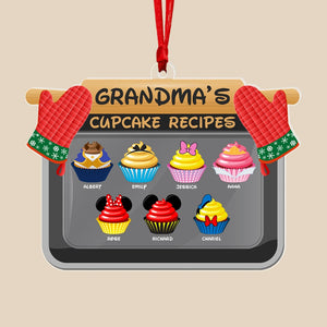 Grandma's Cupcake Recipes, Personalized PW-06ACQN211023 Ornament - Ornament - GoDuckee