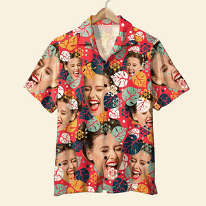 Custom Face Image Personalized Hawaiian Shirt, 04ACPO260623 - Hawaiian Shirts - GoDuckee