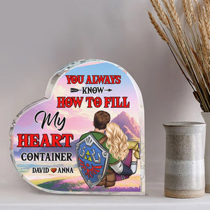 You Will Always Know How To Fill My Heart Container, Personalized 02NATN051223HH Acrylic Plaque, Gift For Couple - Decorative Plaques - GoDuckee