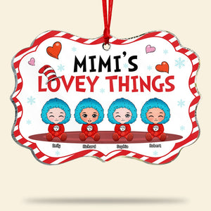Mimi's Lovey Things-Personalized Medallion Acrylic Ornament- Gift For Grandma- Christmas Gift-PW-04ohqn171023ha - Ornament - GoDuckee