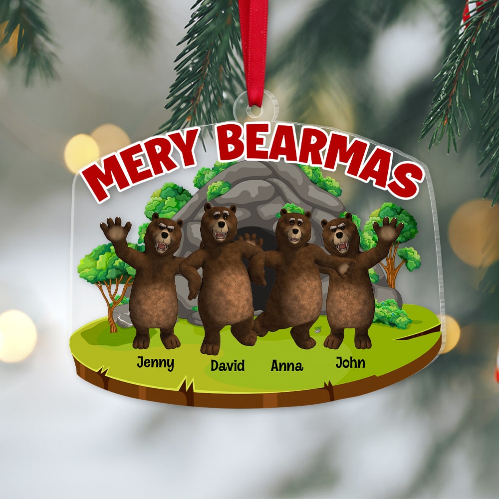 Merry Bearmas, Personalized 04OHTN231123 Acrylic Ornament - Ornament - GoDuckee