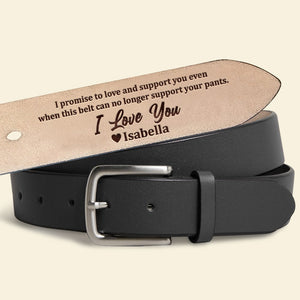 Personalized Gifts For Him Secret Message Men's Belt I Love You - Belts - GoDuckee