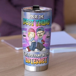 Personalized Gifts For Online Dating Couple Tumbler 02katn070125hg - Tumbler Cup - GoDuckee