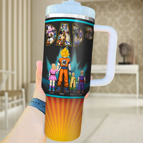 Personalized 40 oz Tumbler with Handle - Best Duckin' Dad - Duck