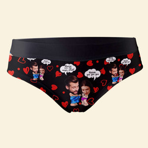 Personalized Photo Gift For Couple Boxer Wanna See My Magic Stick - Boxers & Briefs - GoDuckee