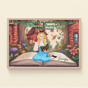 Gift For Book Lover, Personalized Poster, Girl Reading Book Canvas Print 04HTHN261223PA - Poster & Canvas - GoDuckee