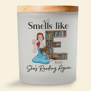 Personalized Gifts For Book Lover Scented Candle Smells Like She's Reading Again - Scented Candle - GoDuckee