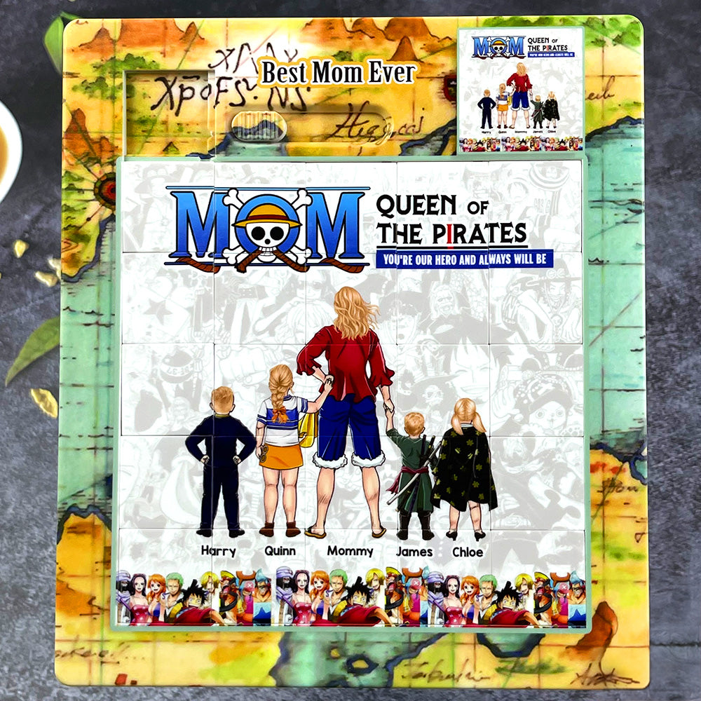 Personalized Gifts For Mom Sliding Puzzle Pirate Mom 04ACHU150425PA - Sliding Puzzle - GoDuckee