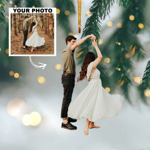 Custom Photo Gifts For Couple, Upload Couple Photo Christmas Ornament 51pgxx290824 - Ornament - GoDuckee