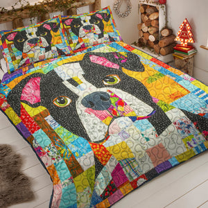 Boxers Dog Christmas Quilt Bed Set Gifts For Dog Lovers 04HUDT081124 - Blanket - GoDuckee