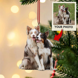 Custom Photo Gifts For Dog Lovers, Upload Photo Christmas Ornament 07pgxx290824 - Ornament - GoDuckee