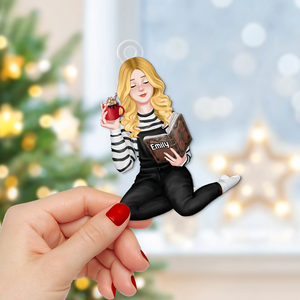 Personalized Christmas Gifts For Reading Girl Ornament 03acpu111124pa - Ornament - GoDuckee