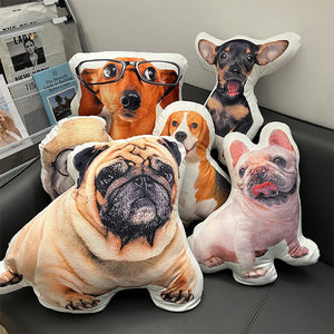 Pet Custom Shape Pillow, Upload Pet's Photo, Gift For Pet Lovers - Pillow - GoDuckee