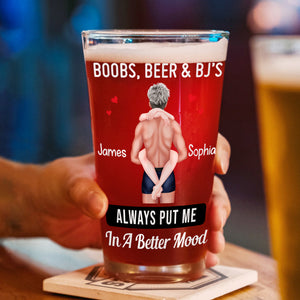 Personalized Gifts For Sexy Couple Beer Glass 05nadc220724pa - Beer Glasses - GoDuckee