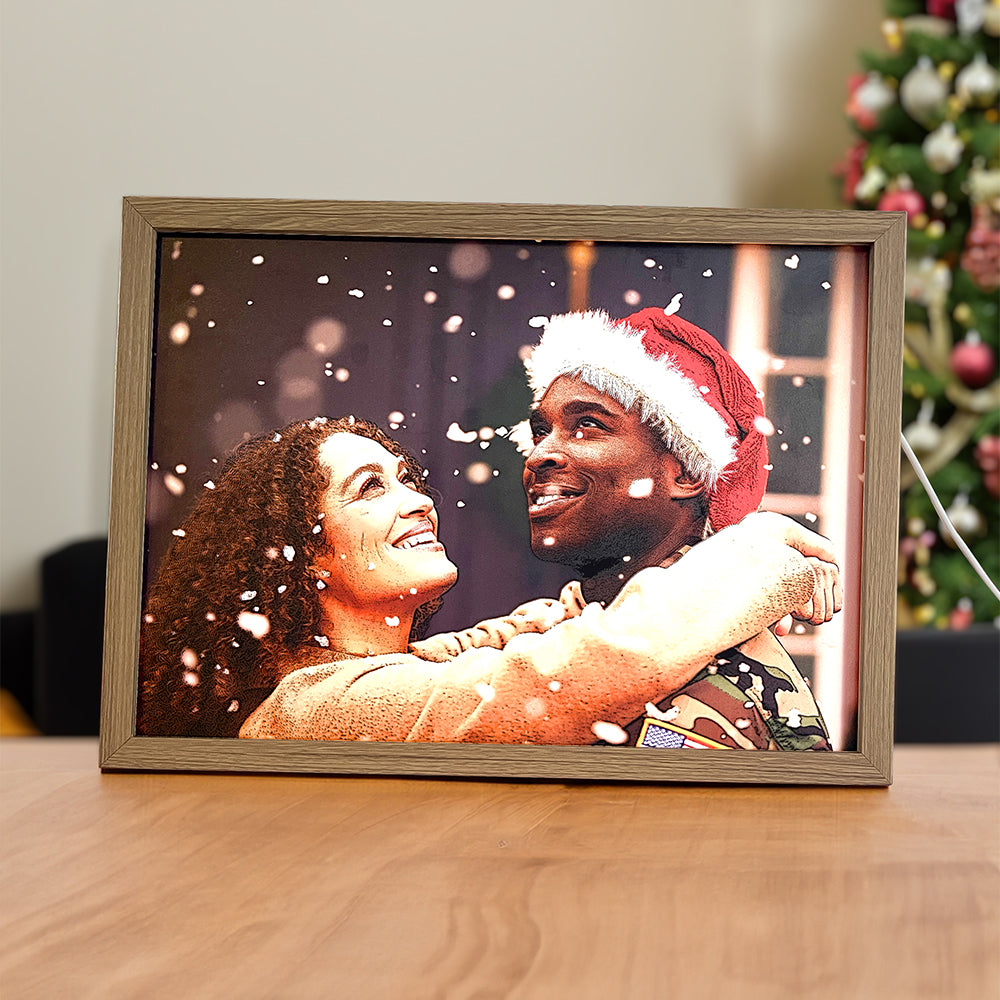 Smile Couple Gifts, Personalized Light Picture Frame - Poster & Canvas - GoDuckee