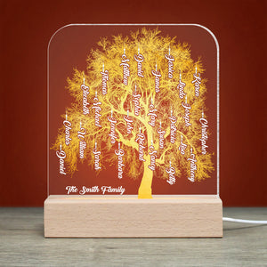 Personalized Gifts For Family LED Light Family Tree - Led Night Light - GoDuckee