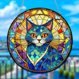 Decor Gifts For Cat Lovers Suncatcher Ornament 14acxx280824 - Ornament - GoDuckee