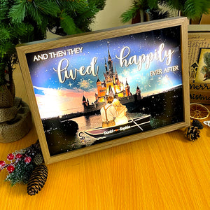 And They Lived Happily Ever After Personalized Light Picture Frame, Gifts For Couple - Poster & Canvas - GoDuckee