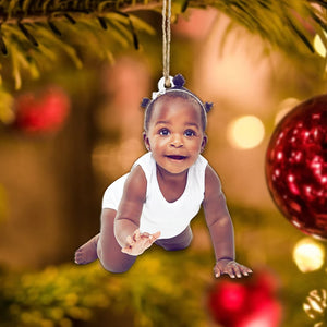 Custom Photo Gifts For Family, Upload Baby Photo Christmas Ornament 15pgxx290824 - Ornament - GoDuckee