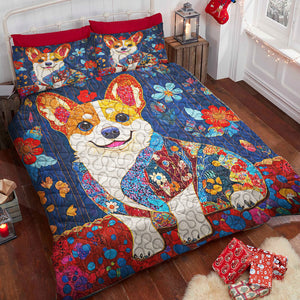 Corgi Dog Christmas Quilt Bed Set Gifts For Dog Lovers 04HUDT051124 - Blanket - GoDuckee