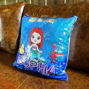 Kids, Personalized Square Glitter Pillow, Gift For Kid, 03NAPO271223HA - Pillow - GoDuckee