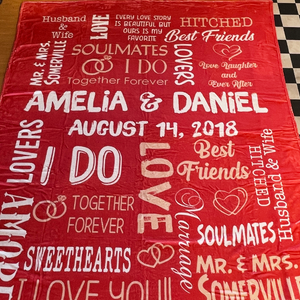 Husband & Wife, Couple Gift, Personalized Blanket, Marriage Couple Blanket - Blanket - GoDuckee