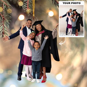 Custom Photo Gifts For Family, Upload Graduation Photo Christmas Ornament 63pgxx290824 - Ornament - GoDuckee