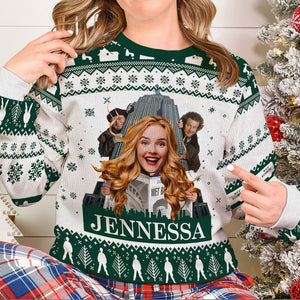 Personalized Photo Sweatshirt, Ugly Christmas Sweater, Funny Sweatshirt, For Adult and Kid, 02ACDT251123 - AOP Products - GoDuckee