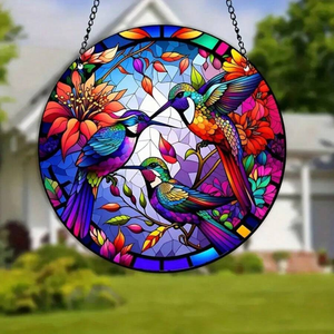 Hummingbird Suncatcher Ornament Window Decor 12acxx280824 - Ornament - GoDuckee