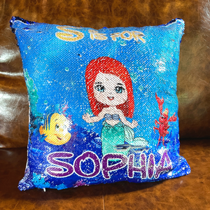 Kids, Personalized Square Glitter Pillow, Gift For Kid, 03NAPO271223HA - Pillow - GoDuckee