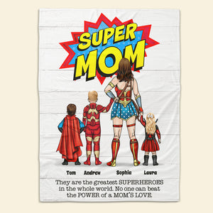 Power Mom Blanket 08HUDT030523TM Personalized Family Blanket - Blanket - GoDuckee