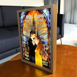 Couple, And They Lived Happily Ever After, Personalized Light Picture Frame, Couple Gifts, 03HUPO180823TM - Poster & Canvas - GoDuckee