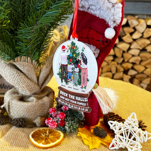 Deck The Halls And Not Your Family, Personalized Wood Ornament, Christmas Gifts For Family - Ornament - GoDuckee