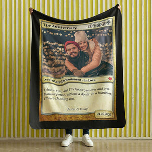 The Anniversary, Couple Gift, Personalized Blanket, Photo Upload Blanket, Anniversary Gift 02NAHN301123 - Blanket - GoDuckee