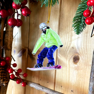 Personalized Custom Photo Ornament, Christmas Gift For Snowboarding Lovers - Ornament - GoDuckee