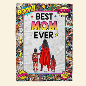 Personalized Gifts For Mom Blanket Best Super Mom Ever 04ACDT180325PA - Blanket - GoDuckee