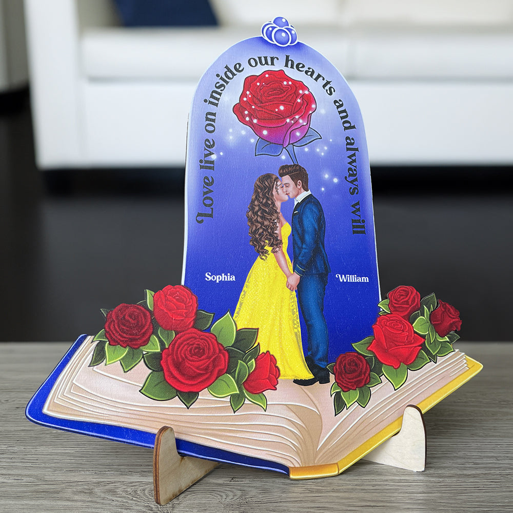 Personalized Gifts For Couple Wood Sign Love Live On Inside Our Hearts And Always Will 01OHDT150224PA - Wood Signs - GoDuckee