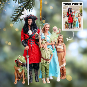 Custom Photo Gifts For Family, Upload Family Cosplay Photo Christmas Ornament 34pgvp140924 - Ornament - GoDuckee