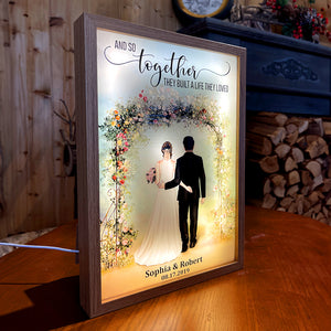 And So Together They Built A Life They Loved- Personalized Light Picture Frame-Gift For Him/ Gift For Her- Wedding Gift - Poster & Canvas - GoDuckee