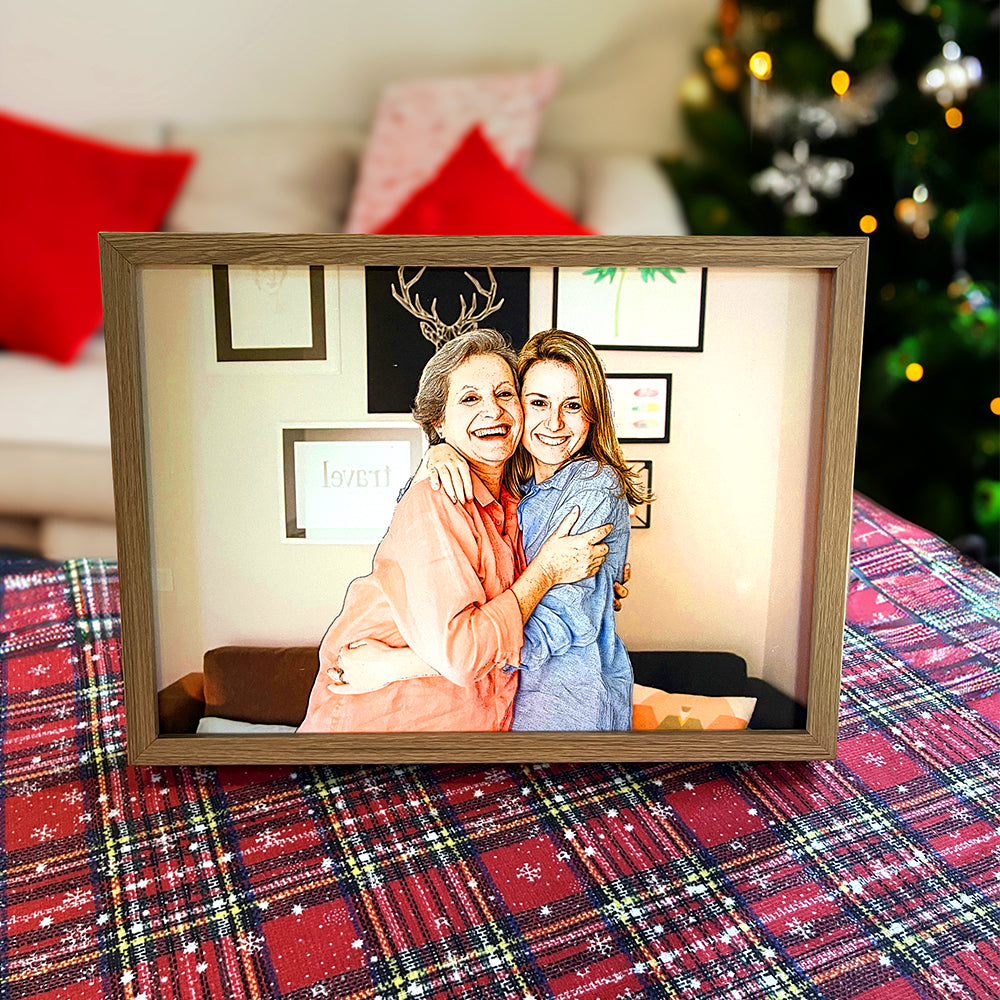 Mom And Daughter Gifts, Personalized Light Picture Frame - Poster & Canvas - GoDuckee