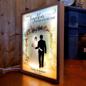 They Built A Life They Loved- Personalized Light Picture Frame-Gift For Him/ Gift For Her-Wedding Gift-TT - Poster & Canvas - GoDuckee