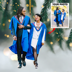 Custom Photo Gifts For Couple, Upload Graduation Photo Christmas Ornament 62pgxx290824 - Ornament - GoDuckee