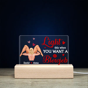 Couple, Light This When You Want A BJ, Personalized Led Light, Gift For Couple - Led Night Light - GoDuckee