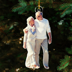 Custom Photo Gifts For Couple, Upload Old Couple Photo Christmas Ornament 54pgxx290824 - Ornament - GoDuckee