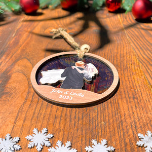 And They Lived Happily Ever After, Couple Gift, Personalized Ornament, Couple Suncatcher Ornament, Chirstmas Gift TT - Ornament - GoDuckee